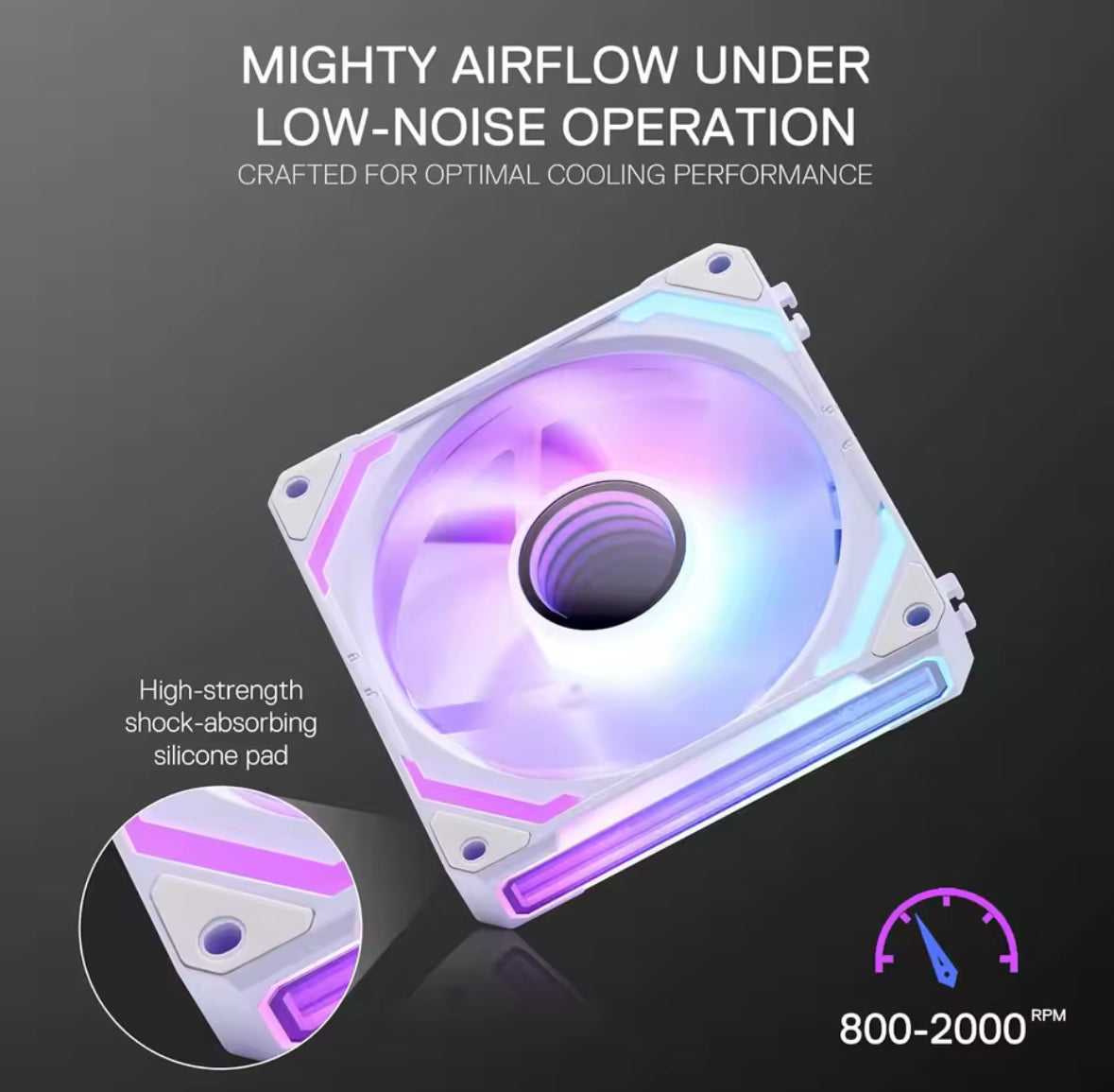 Redragon GCF012 120mm - White - ARGB