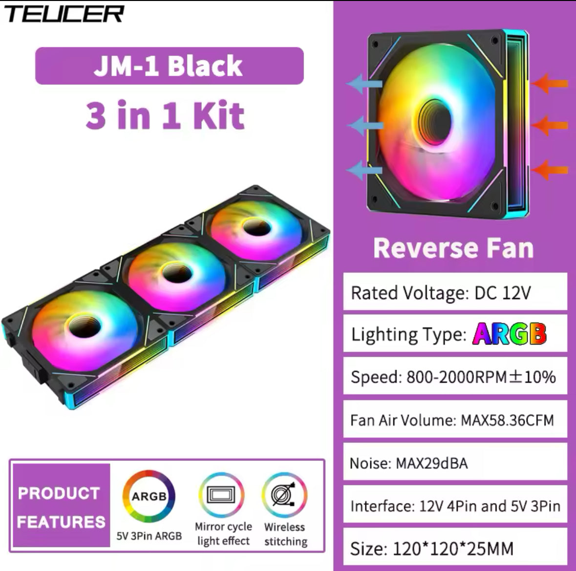XCL PREMIUM- 360mm LianLi Style Fans