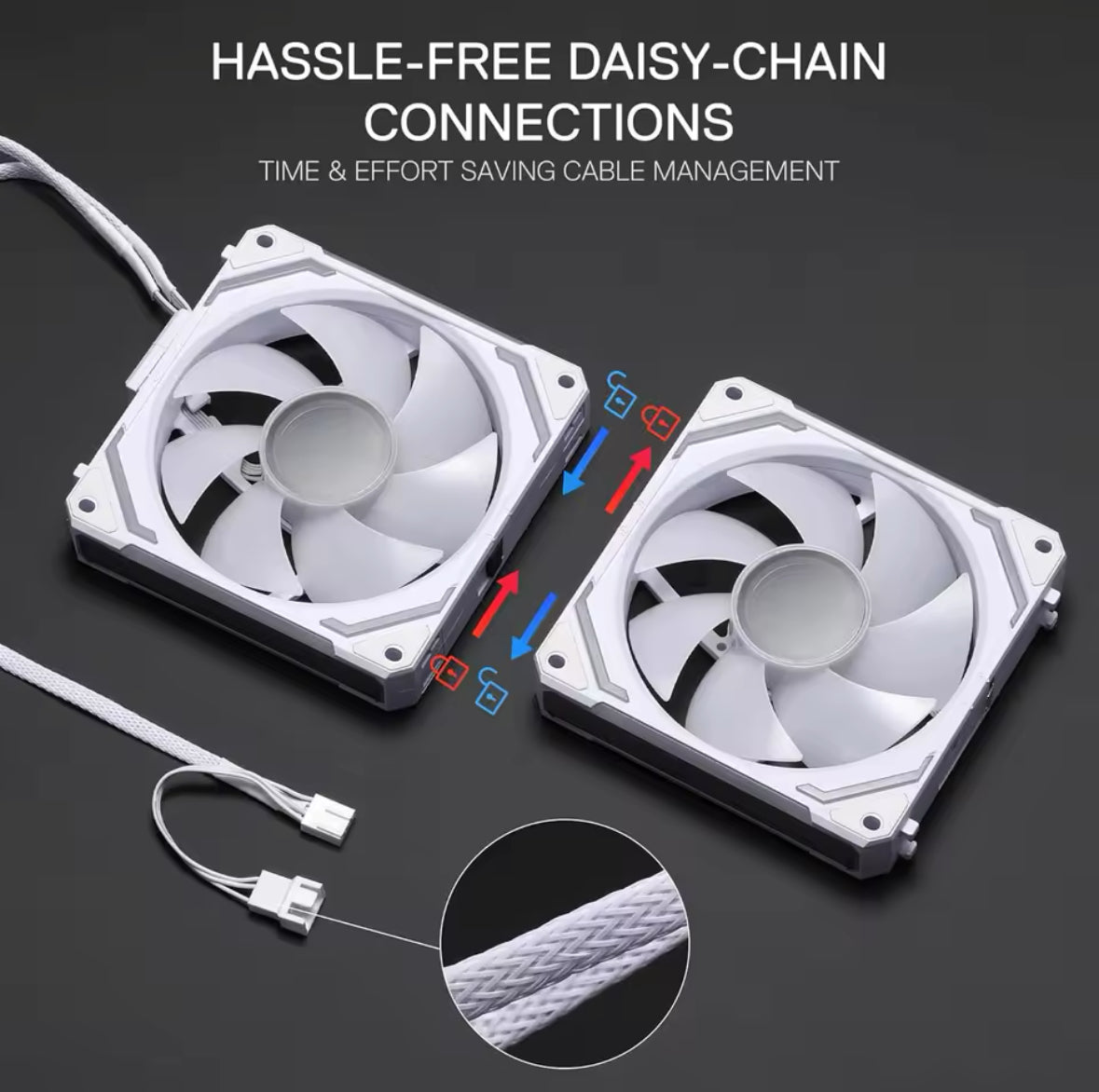 Redragon GCF012 120mm - White - ARGB