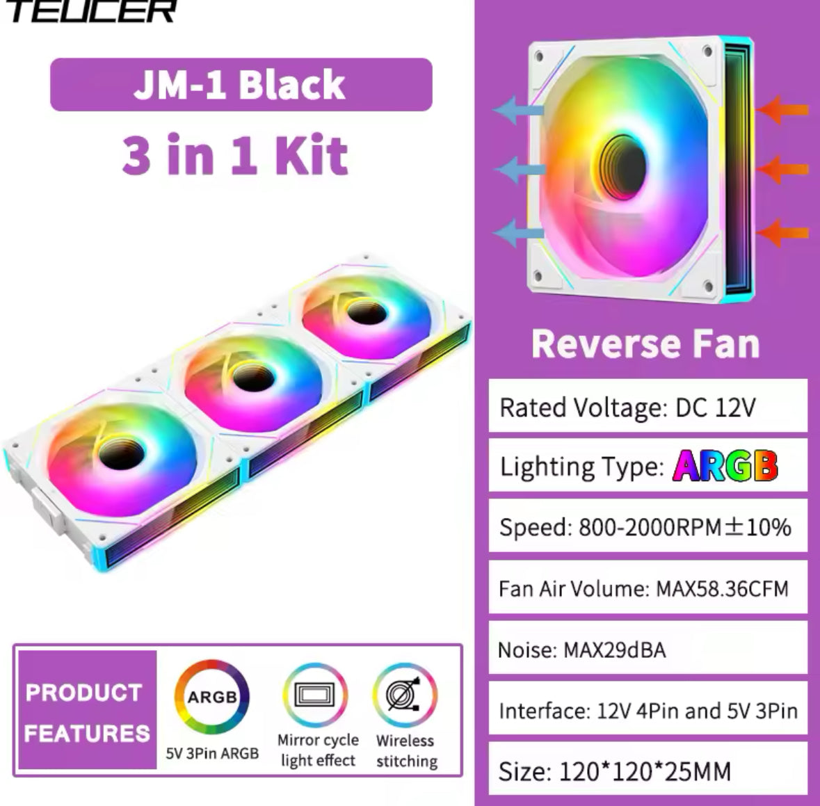 XCL PREMIUM- 360mm LianLi Style Fans