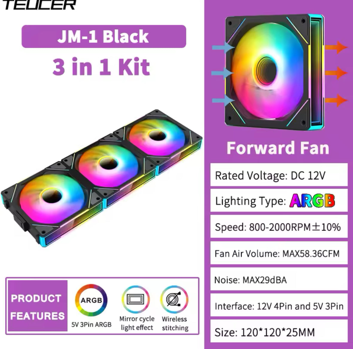 XCL PREMIUM- 360mm LianLi Style Fans