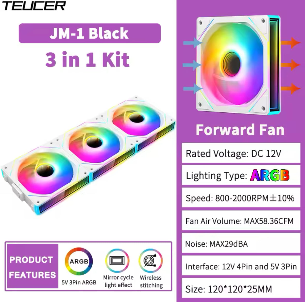 XCL PREMIUM- 360mm LianLi Style Fans