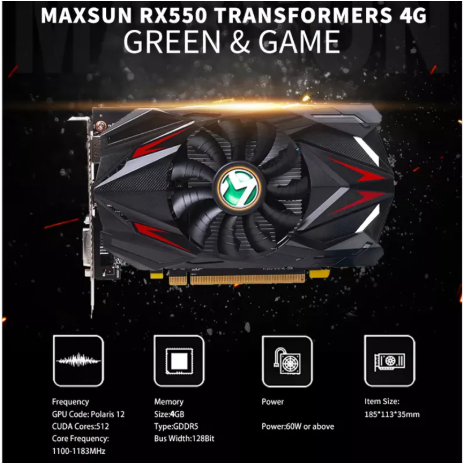 MAXSUN AMD RADEON RX550 4GB